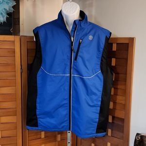 Men's Blue and Black Vest